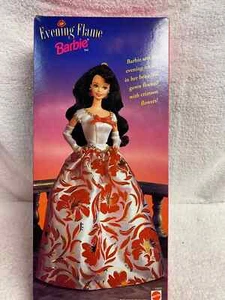 EVENING FLAME Barbie Doll Long Brunette Hair Special Edition #15533 NRFB - Picture 1 of 4