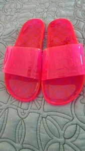 DIESEL KARAIBI GL X WOMANS POOL SLIDE CLEAR NEON - Picture 1 of 5