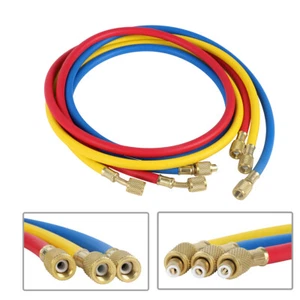 AC HVAC Air Conditioning Refrigeration Manifold Gauge Charging Hoses 1/4'' SAE - Picture 1 of 12