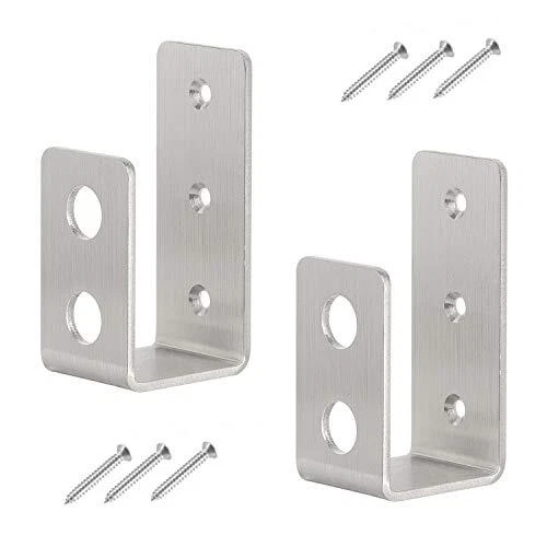 Confezione da 2 staffe per barricata in acciaio inox, resistenti e (L6x) - Immagine 1 di 1