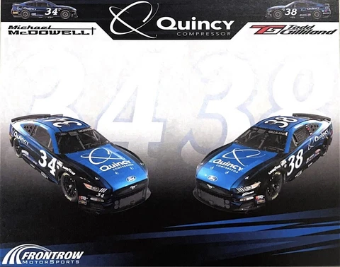 2023 MICHAEL MCDOWELL /TODD GILLILAND “QUINCY" #38/34 NASCAR CUP SERIES POSTCARD Cover