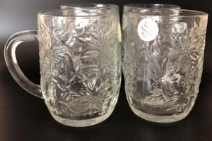Tazas de vasos de agua florales en relieve floral Princess House Crystal FANTASIA (Juego de 2) - Imagen 1 de 4