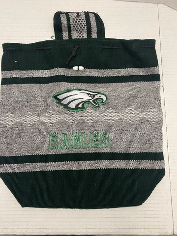 Philadelphia Eagles NFL Woven Knit Backpack Black Gray Green Cover