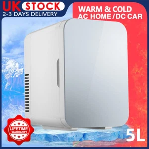 UK Mini Fridge 5L Portable Table Top Electric Small Cooler Ice Box Car Home ~ - Picture 1 of 17