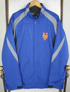 ANTIGUA x NY METS Size XL Full Zip Softshell Windbreaker Jacket Golf Blue Gray - Picture 1 of 15