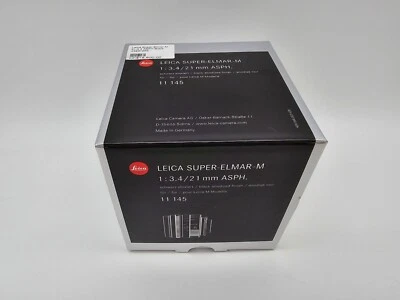 *SOLO EN CAJA* Lente Leica Super-Elmar-M 21 mm F/3,4 ASPH acabado anodizado negro 11145 Foto 1 de 4