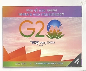 India Rs 100 Commomorative Silver G20 Proof Coin in original mint packing - Picture 1 of 5