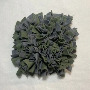 Dog Slow Feeder Puzzle Toy Scent Work Snuffle Mat - Army Green & Gray Medium - Picture 1 of 8
