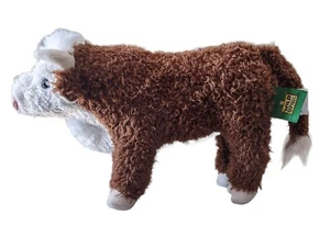 Wild Republic lebensecht Hereford Bull LBJ 827 Rinderfarm Plüsch 11 Zoll braun weiß - Bild 1 von 4