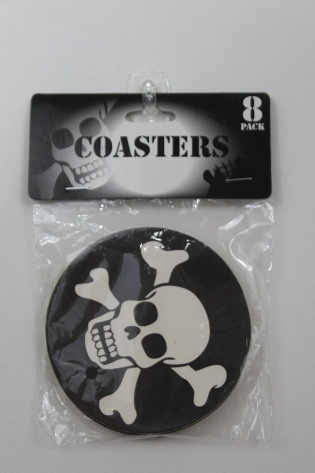 8 PIRATE COASTERS Party Supplies BBQ Table - Image 1 of 1