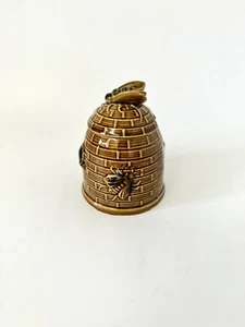 Vintage Ceramic Porcelain Lidded Honey pot With Bee Detail Hive Storage - Picture 1 of 8