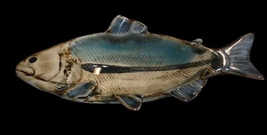 Ceramic Dish Shape Of Fish Glossy 1970s 8.75” X 3.5” X 1.5” - Picture 1 of 11