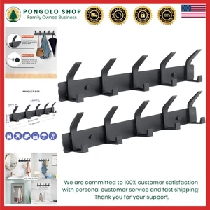 SKOLOO Appendiabiti da Parete - Appendiabiti da Parete Moderno, in Metallo con 5 Ganci, Confezione da - Foto 1 di 9