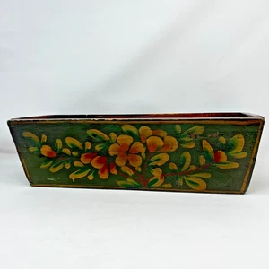 Maceta de madera pintada a mano vintage 15" linda rústica - Imagen 1 de 15