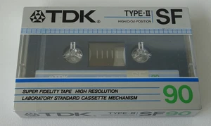 CASSETTE AUDIO VIERGE TDK SF90 CHROME TYPE II (1985) NEUVE ET SCELLÉE - Photo 1/6