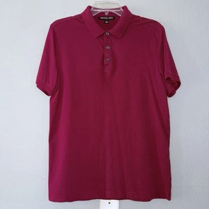 Camisa Polo Michael Kors Talla M Informal Elastizada Mezcla Algodón Roja Manga Corta - Imagen 1 de 11