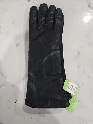 Guantes Van Raalte vintage de cuero negro para mujer talla única nuevos con etiquetas Foto 1 de 4