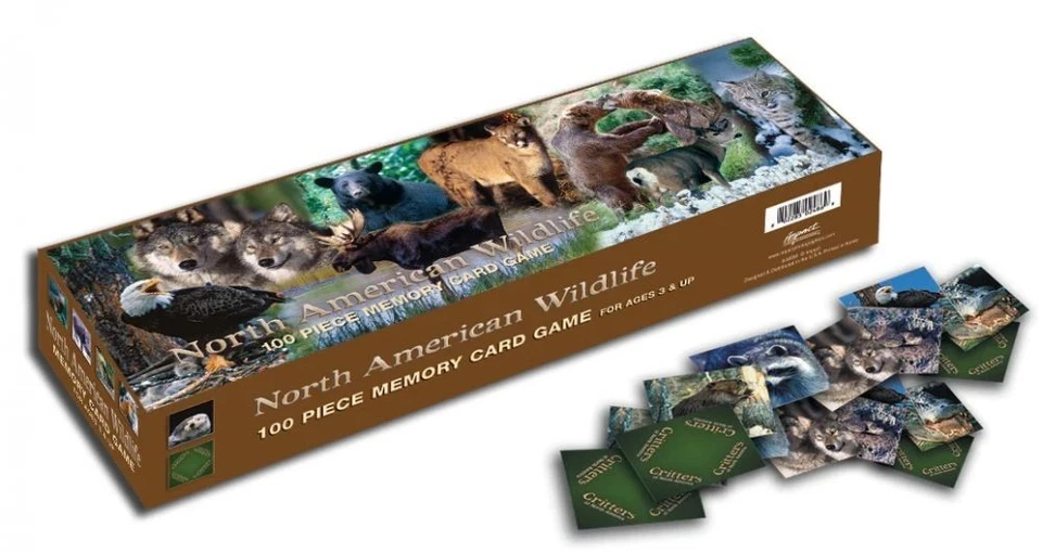 NORTH AMERICAN WILDLIFE: Animal Memory Card Game • Complete Mint - Image 1 of 1