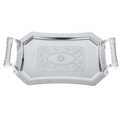  Vassoio Piatti Di Servizio Per Dolci Piatto in Acciaio Inossidabile Tè - Immagine 1 di 4