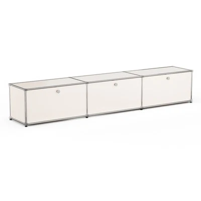 Armario de almacenamiento moderno de estilo clásico gabinete de metal soporte multimedia de TV sala de estar Foto 1 de 4