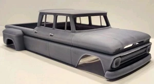 axial Scx24 Gladiator 1965 Chevrolet C/K 20 Crew Cab Dually 1/24 Body 155mm - Picture 1 of 12