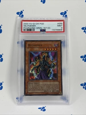 2003 YU-GI-OH! PGD-PHARAONIC GUARDIAN 1ST ED #058 HELPOEMER PSA 9 - Image 1 of 4