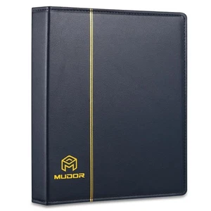 Empty Premium PU Classic Binder, 4 Ring Binder Albums Stockbook for Stamps, D... - Picture 1 of 6