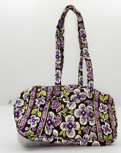 Vera Bradley Purse Plum Petals Floral Small Travel Duffel Bag Floral Quilted - Picture 1 of 19