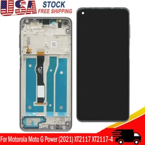 US For Moto G Power 2021 XT2117-4 MC36F LCD Touch Screen Digitizer Replace Frame - Picture 1 of 6