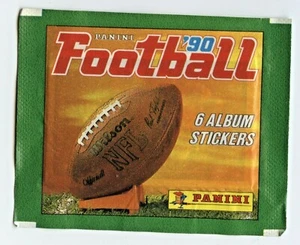 1990 Panini NFL FOOTBALL Italy ALBUM 6 STICKER 1 PACK! FOIL Inserts! New SEALED! - Picture 1 of 2