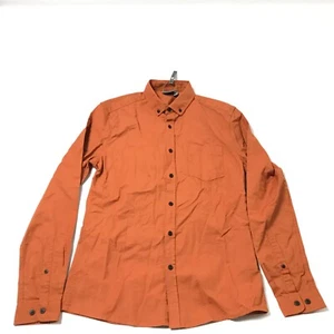 ASOS Men’s Casual Button Down Shirt Size S Orange Longsleeve Solid Top Work New  - Picture 1 of 5