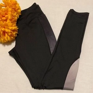Ideology Black/Gray Women's Athletic Gym Workout Fitted Leggings, Size Medium. - Picture 1 of 10