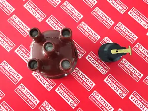1975 1976 1977 1978 Toyota 1000 KP37 KP39 Distributor Cap & Rotor 3K Engine - Picture 1 of 21