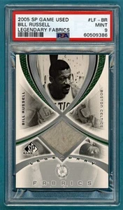 2005 SP Game Used Legendary Fabrics Bill Russell Game Used Warm Up #LF-BR PSA 9! - Picture 1 of 2