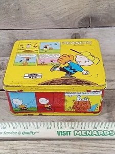Vintage Peanuts Lunch Box Lunchbox Snoopy Scouts King-Seeley with thermos - Picture 1 of 9