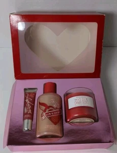 New Bath & Body Works Red Hot Gift Set Liplicious Lip Gloss, Candle & Body Wash - Picture 1 of 17