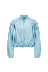 MONCLER Chazeron $1195 Women's Light Blue Bomber Jacket New - Picture 1 of 1