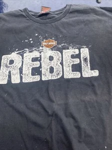 Harley Davidson Of Greenville South Carolina REBEL Mens Size XL Cotton Stains - Picture 1 of 9