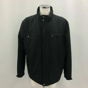 Geox Men's Casual Zipped Jacket UK 46" Black Funnel Neck Zip Pockets - Picture 1 of 4