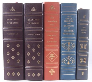 Four Legal-Courtroom Classics Five Full Leather Volumes Scopes Webster Erskine - Imagen 1 de 21