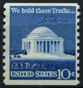 USA 1973 SG#1520, 10c Jefferson Memorial Definitive MNH Coil Stamp #D55482 - Picture 1 of 1