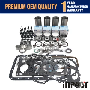 New 4P Engine Rebuild Kit Liner Piston Ring for Toyota Forklift FG-20 FG-15 - Foto 1 di 9