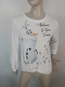 NWT Disney Girls Frozen Olaf Top/Blouse "Believe In Your Journey" Size XL 16 $37 - Picture 1 of 6