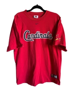 VTG St. Louis Cardinals 2004 Pullover Short Sleeve T-Shirt Mens SZ L Red - Picture 1 of 11