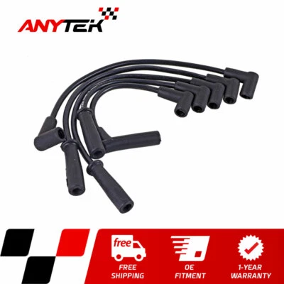 Cable de bujía 7 mm para Dodge Dakota 1991-99 2000 Jeep Cherokee Wrangler L4 2,5 L Foto 1 de 4