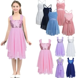 Niña Lírico Leotardo Ballet Danza Tutú Vestido Gimnasia Body Vestidos Disfraz - Imagen 1 de 69