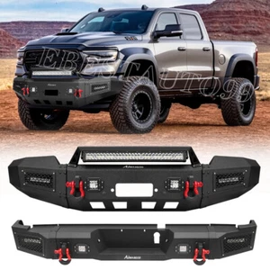 For 2019-2024 Dodge Ram 2500/3500 Steel Front Rear Bumper W/Winch Plate & Lights - Picture 1 of 23