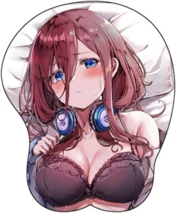 Anime Mouse pad Miku Nakano Anime Design 3D Ergonomic Mouse Pad with Wrist Rest - Picture 1 of 42