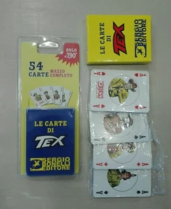 TEX : CARTE DA GIOCO 2017 - MAZZO BLU BLISTERATO + RACCOGLITORE GIALLO CON CARTE - Foto 1 di 1