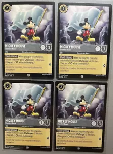Playset Lorcana Ursula's Return Mickey Mouse Standard Bearer 188/204 Non-Foil x4 - Picture 1 of 2